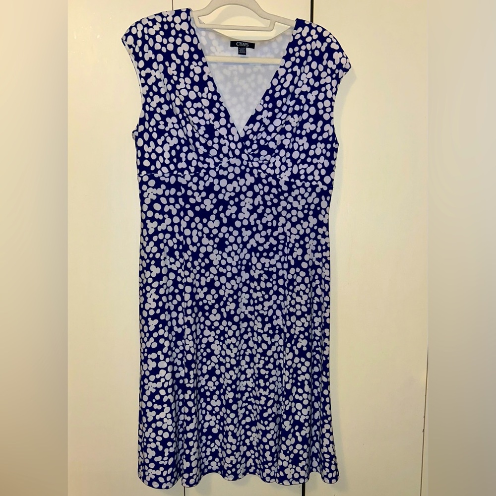 💙🩵CHAPS Beautiful Stretch Dress🩵💙